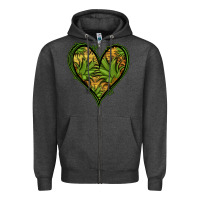 Charcoal Heather pineapple heart Zipper Hoodie - Jasminsmagicworld