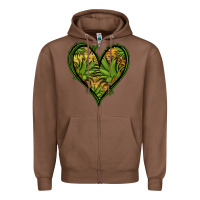 Chestnut pineapple heart Zipper Hoodie - Jasminsmagicworld