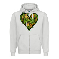 Dove Grey pineapple heart Zipper Hoodie - Jasminsmagicworld