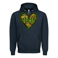 Navy pineapple heart Zipper Hoodie - Jasminsmagicworld