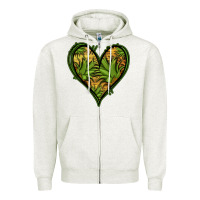 Oatmeal Heather pineapple heart Zipper Hoodie - Jasminsmagicworld
