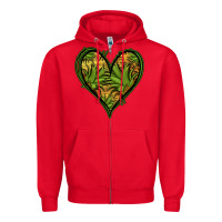 Red pineapple heart Zipper Hoodie - Jasminsmagicworld