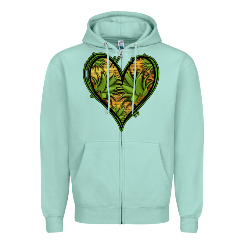 Pineapple Heart Zipper Hoodie by Jasminsmagicworld | Teevron