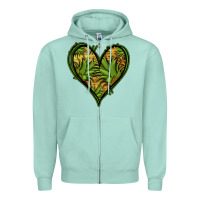 Seafoam pineapple heart Zipper Hoodie - Jasminsmagicworld