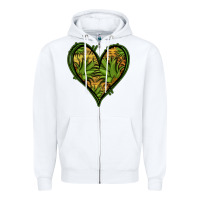 White pineapple heart Zipper Hoodie - Jasminsmagicworld