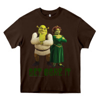 Chocolate Brown Shrek Fiona & Shrek Get Ogre It Text Poster Heavy Core Tee - InspiraDesign