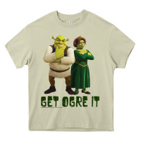 Mossy Shrek Fiona & Shrek Get Ogre It Text Poster Heavy Core Tee - InspiraDesign