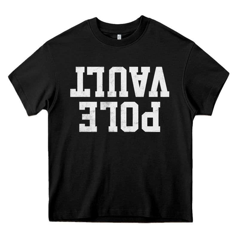 Pole Vault T Shirt Upside Down Funny Pole Vault Jumper Shirt Heavy Core Tee by InspiraDesign | Teevron