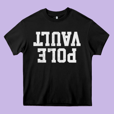 Pole Vault T Shirt Upside Down Funny Pole Vault Jumper Shirt Heavy Core Tee Designed By Inspiradesign