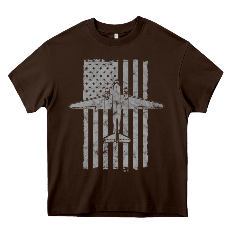 C-47 Skytrain Wwii Transport Airplane Vintage Flag Heavy Core Tee by InspiraDesign | Teevron