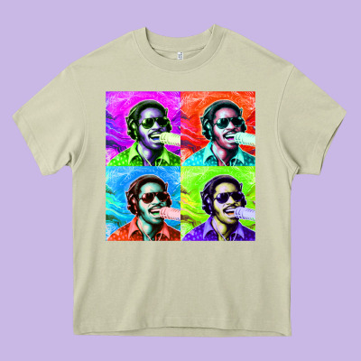Stevie Wonder! Heavy Core Tee Designed By Inspiradesign