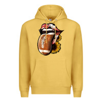 Antique Gold Football Tongue Premium Hoodie - Jasminsmagicworld