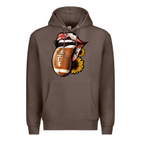 Coffee Football Tongue Premium Hoodie - Jasminsmagicworld