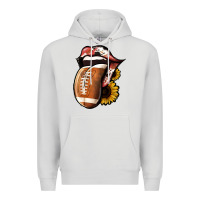 Dove Grey Football Tongue Premium Hoodie - Jasminsmagicworld