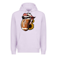 Lilac Football Tongue Premium Hoodie - Jasminsmagicworld