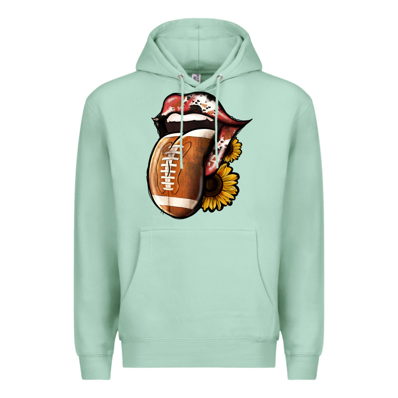Football Tongue Premium Hoodie by Jasminsmagicworld | Teevron