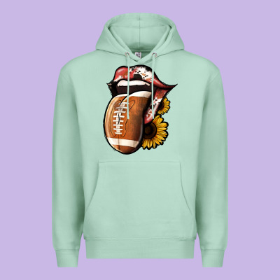 Football Tongue Premium Hoodie Designed By Jasminsmagicworld