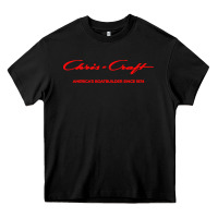 Black chris boat company Heavy Core Tee - InspiraDesign