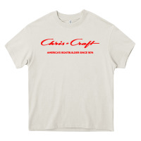 Cream chris boat company Heavy Core Tee - InspiraDesign