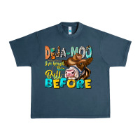 Midnight Navy Deja Moo I've Heard Tih Bull Before Urban Heavy Tee - CowhideDigitalArt