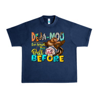 Navy Deja Moo I've Heard Tih Bull Before Urban Heavy Tee - CowhideDigitalArt