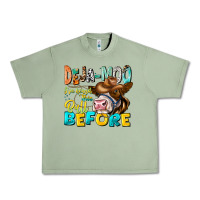 Oil Green Deja Moo I've Heard Tih Bull Before Urban Heavy Tee - CowhideDigitalArt
