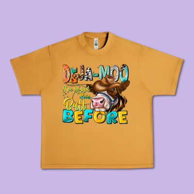 Deja Moo I've Heard Tih Bull Before Urban Heavy Tee Designed By Cowhidedigitalart