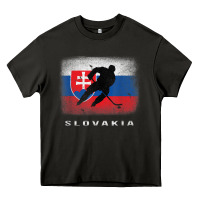 Asphalt Slovakia Ice Hockey Slovak Flag Heavy Core Tee - InspiraDesign