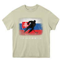 Mossy Slovakia Ice Hockey Slovak Flag Heavy Core Tee - InspiraDesign