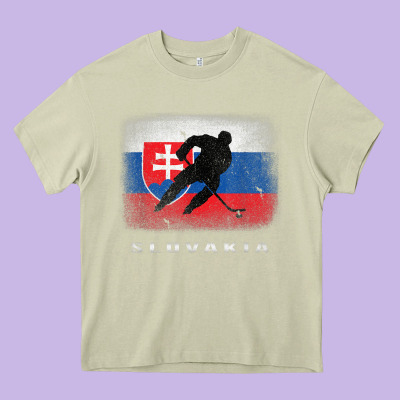 Slovakia Ice Hockey Slovak Flag Heavy Core Tee Designed By Inspiradesign