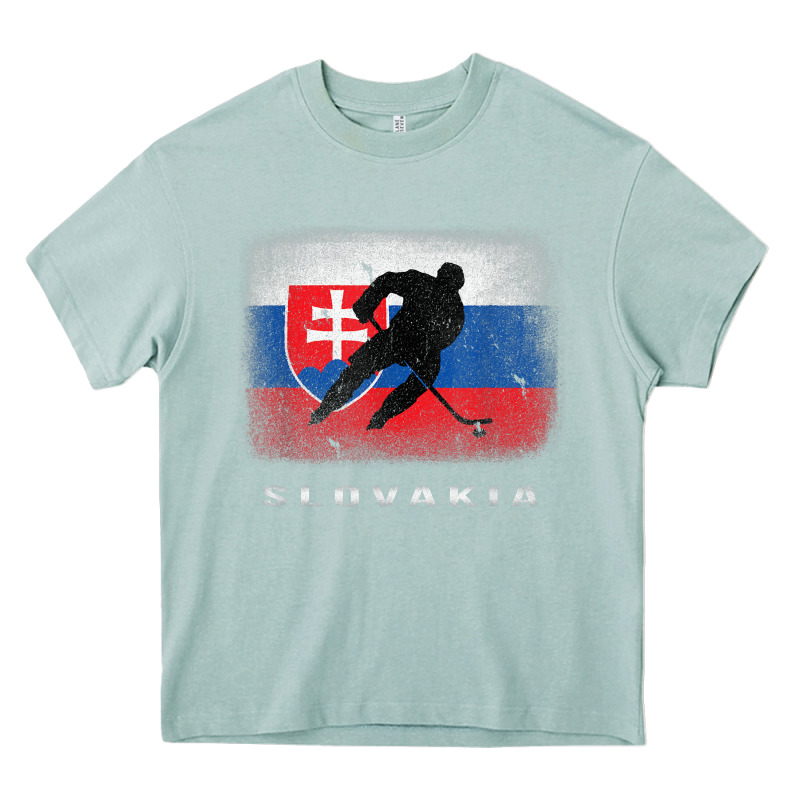 Slovakia Ice Hockey Slovak Flag Heavy Core Tee by InspiraDesign | Teevron