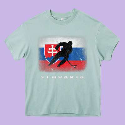 Slovakia Ice Hockey Slovak Flag Heavy Core Tee Designed By Inspiradesign
