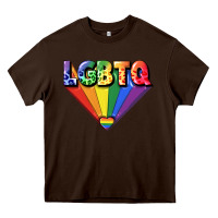 Chocolate Brown lgbtq pride Heavy Core Tee - FaDigitalArtStudio