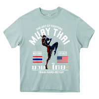 Arona thailand american flag muay thai boxing train hard repeat t shirt Heavy Core Tee - InspiraDesign