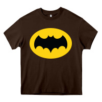 Chocolate Brown adam west bat Heavy Core Tee - InspiraDesign