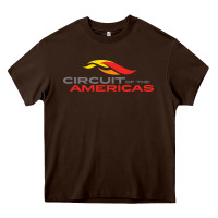 Chocolate Brown circuit of the americas Heavy Core Tee - InspiraDesign