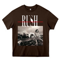 Chocolate Brown rush permanent waves Heavy Core Tee - InspiraDesign