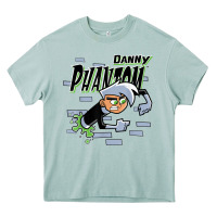 Arona Danny Phantom Coming Through Brick Wall Heavy Core Tee - InspiraDesign