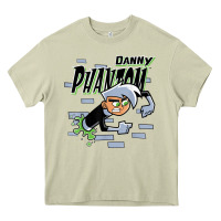 Mossy Danny Phantom Coming Through Brick Wall Heavy Core Tee - InspiraDesign