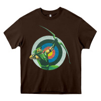 Chocolate Brown Green Arrow DC, Green Arrow DC vintage, Green Arrow DC art, Green Arro Heavy Core Tee - InspiraDesign