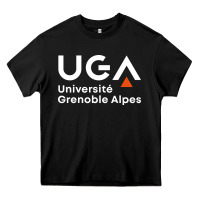 Black université grenoble alpes Heavy Core Tee - ArtChic
