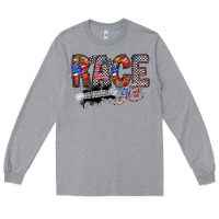 Heather Grey race girl Long Sleeve Tee - RacoonDesign
