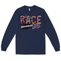 Navy race girl Long Sleeve Tee - RacoonDesign