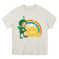 Cream lucky charms lucky charms Heavy Core Tee - ArtChic