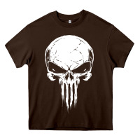 Chocolate Brown the punisher Heavy Core Tee - ArtChic