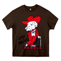 Chocolate Brown vintage colonel reb mascot Heavy Core Tee - ArtChic
