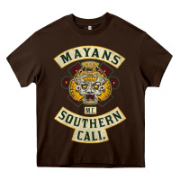Chocolate Brown Mayans MC Classic Heavy Core Tee - ArtChic