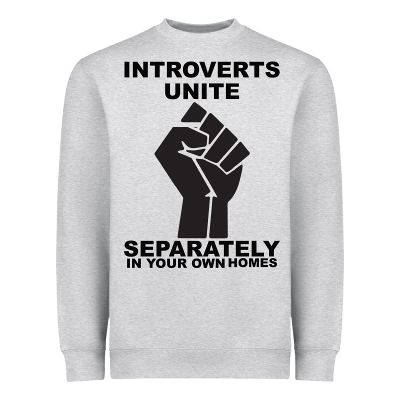 Introverts Unite Seperately In Your Own Homes Heavyweight Sweatshirt by Bettercallsaul | Teevron