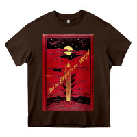 Chocolate Brown From The Earth To The Moon Jules Verne Book Cover Design Heavy Core Tee - ArtChic