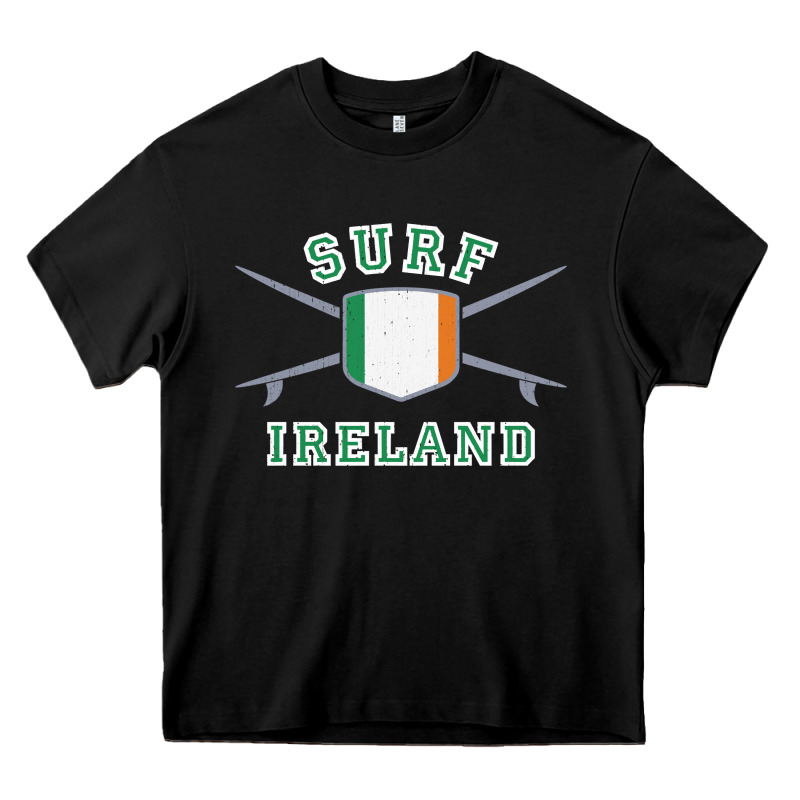 Ireland Surfing Hoodie  Irish Flag Surfboards Design Heavy Core Tee by ArtChic | Teevron